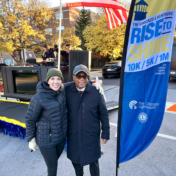 CEO and Executive Director Allyson Hansen with Alderman Walter Burnett Jr. at the 2023 Rise to Shine.